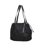 グッチ ロゴ トートバッグ 019 0493 ブラック ナイロン レザー レディース GUCCI 【中古】